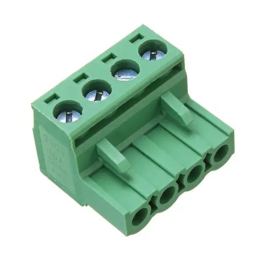 2EDG-5.08-4-PIN, Female Terminal Connector, Green