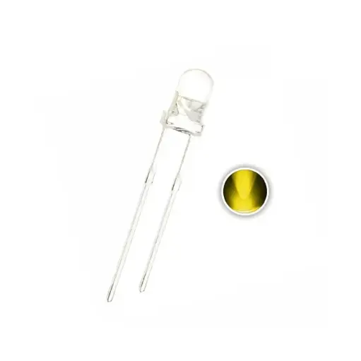 Super Bright LED, Yellow, 3mm