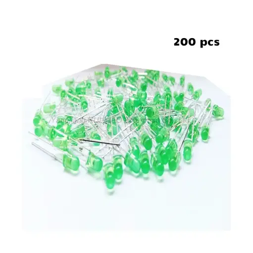 3MM CRYSTAL LED GREEN 200pcs/pack