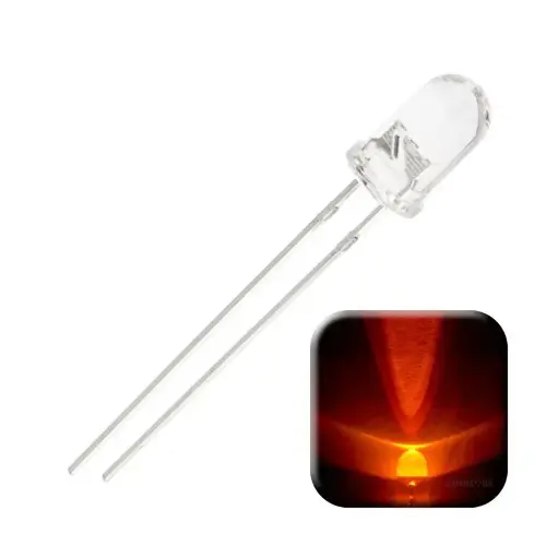 5MM CRYSTAL LED ORANGE