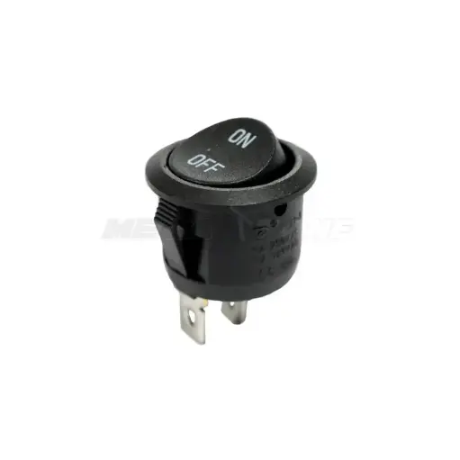 KCD1 Round Rocker Switch 6A 250V AC , 10A 125V AC, 2 Pin 2 Position ON/Off Power Switch SPST Black