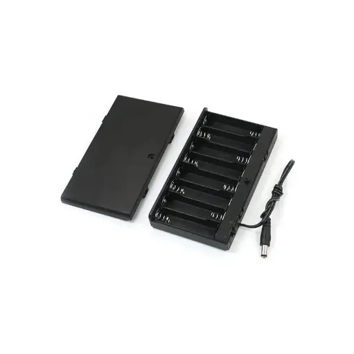 8-Way AA Battery Holder, Wired Connection for 1.5V Batteries